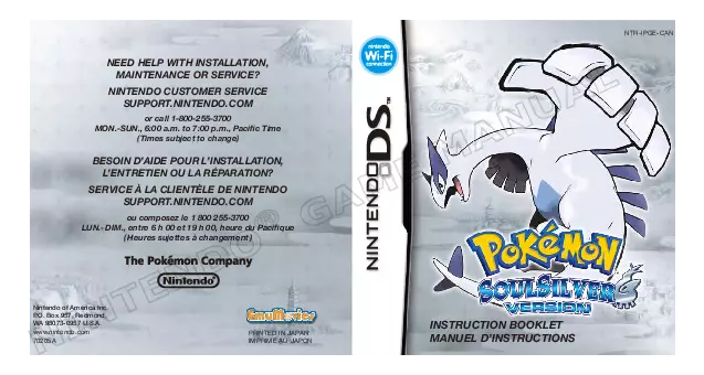 manual for Pokemon - SoulSilver Version (v10)